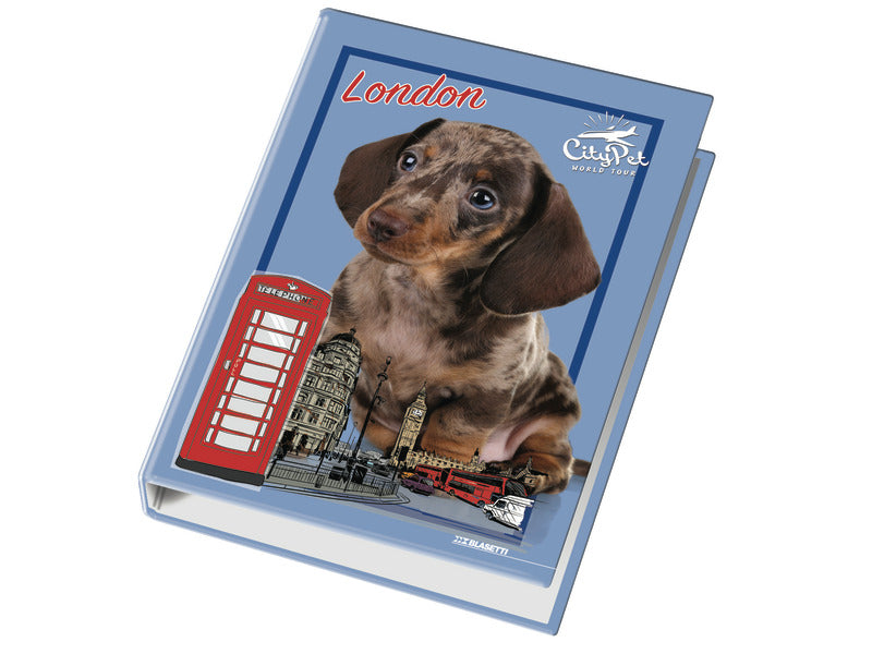 Raccoglitore ad anelli Blasetti - 4 anelli Ø 30 - 26x32 cm per fogli A4 - fantasie assortite Cuccioli - 4170