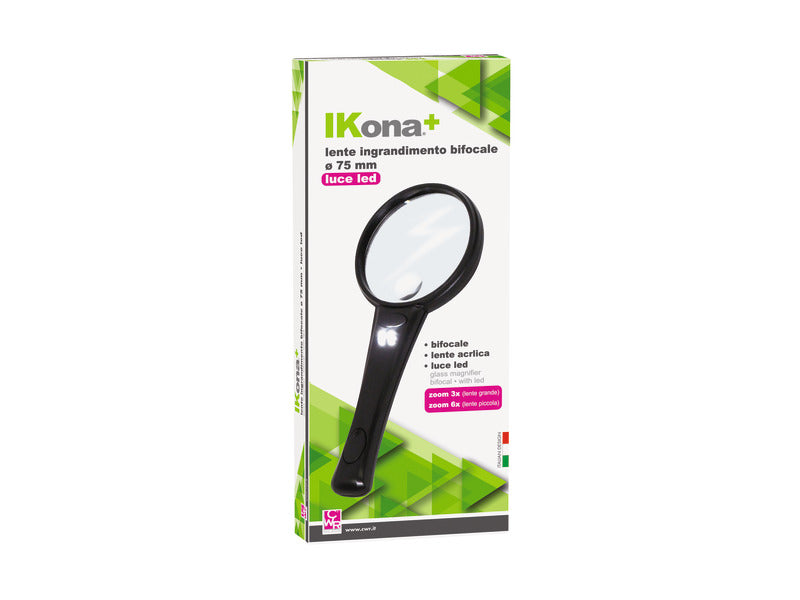 Lente di ingrandimento Ikona+ lente acrilica bifocale Ø 75 mm