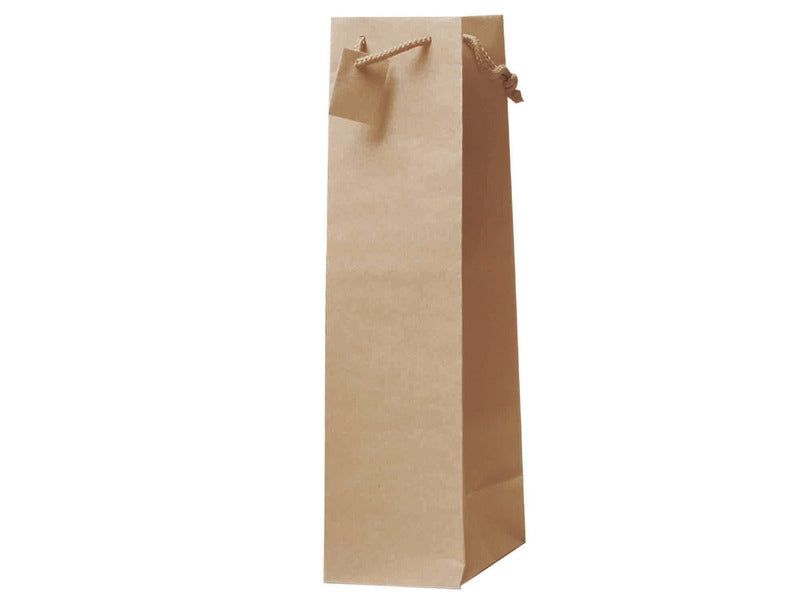 Borsa portabottiglie Decoration in carta kraft avana - 11,5+11,5xH.42 cm - conf. 10 pz - BCA338NA