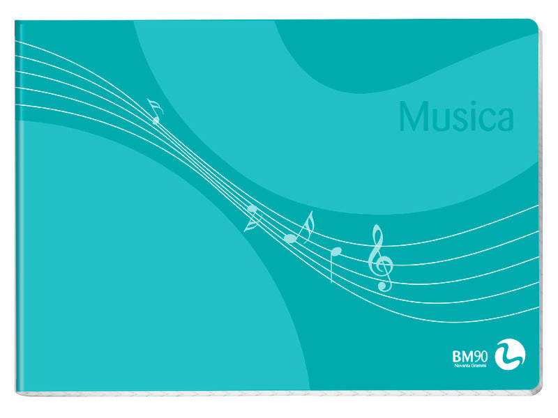 Album musica pentagrammato BM 16 fogli 90 g/m² - 17x24 cm