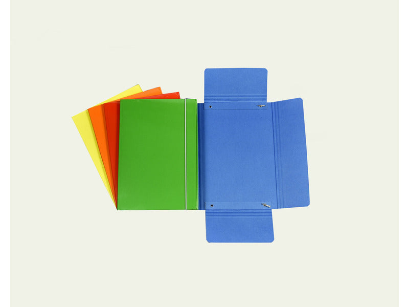 Cartella a tre lembi con elastico Cartotecnica del Garda 17x25 cm - 10 colori assortiti - CG0040LBXXXAE15