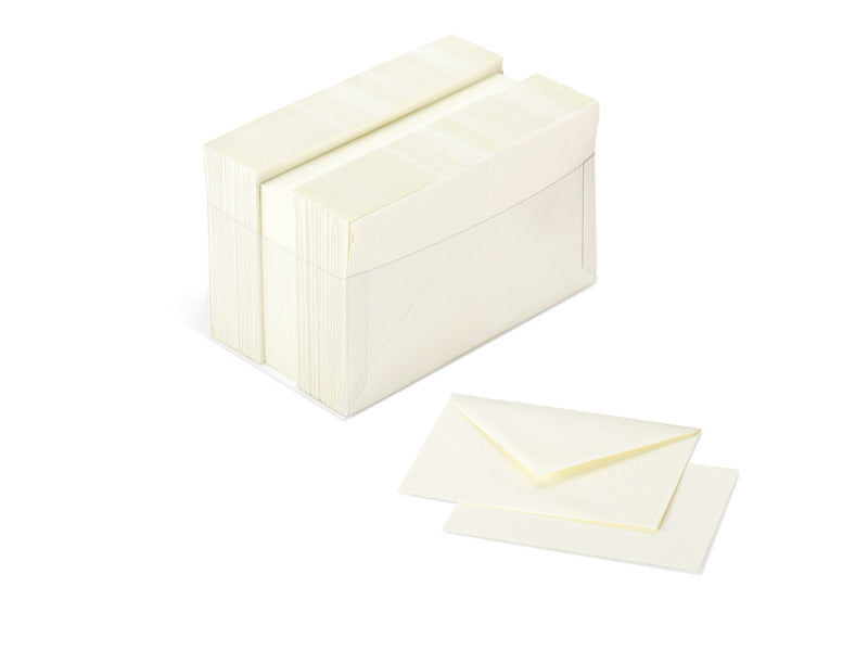 Biglietti augurali con busta Burano 7,2x11 cm in conf. 100 avorio - A57Q141