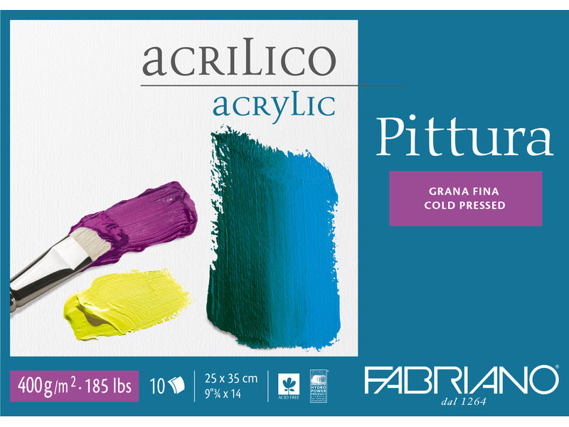 Blocco collato Fabriano Pittura grana fine 400 g 25x35 cm
