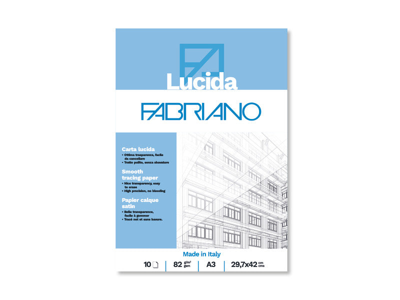 Blocco carta lucida Fabriano 10 fogli - 82 g formato A3