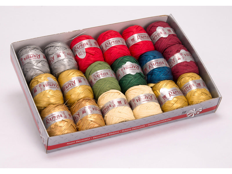 Bobina Bolis Raphia 20 m Christmas - conf. 18 pz