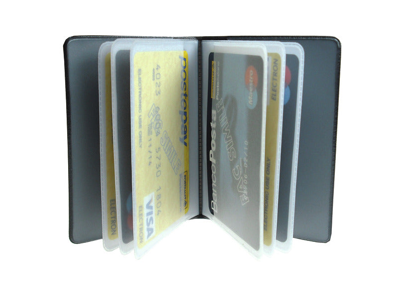 Portacarte a libro Alplast Pluricard Smile - 14 scomparti colori tenui - 880
