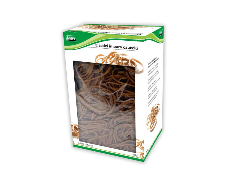 Scatola elastici tondi in caucciù Lebez 1 Kg Ø 50 mm - 80x2 mm