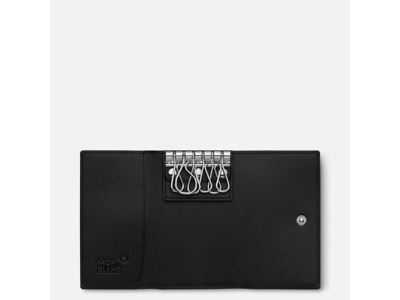Astuccio portachiavi per 6 chiavi Montblanc Meisterstuck con bottone - nero
