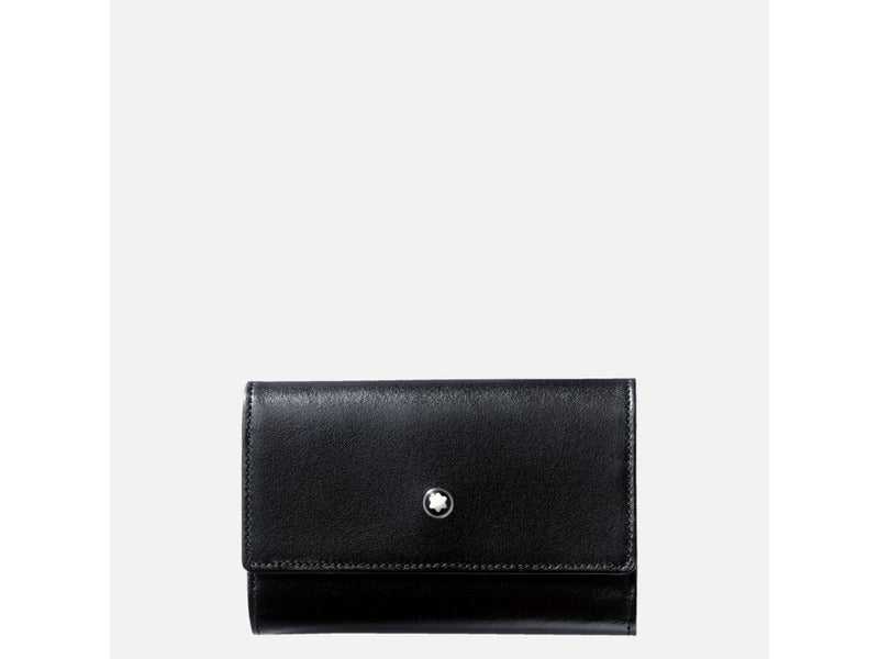 Astuccio portachiavi per 6 chiavi Montblanc Meisterstuck con bottone - nero