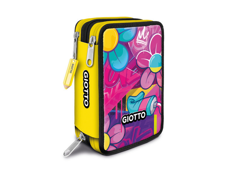 Astuccio Giotto collezione Young Street 3 Zip in 3 fantasie assortite - F953900