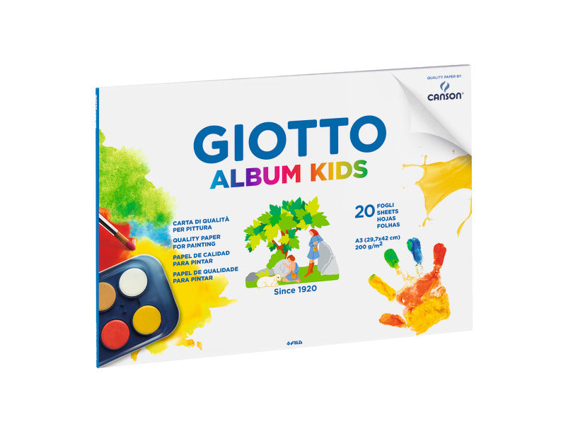 Album da disegno Giotto Album Kids 200 g conf. 5 pz - A3 - 20 fogli F580500