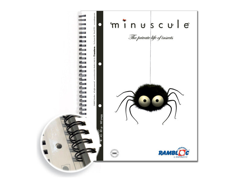 Blocco Spiralato rinforzato Minuscule A5 - 80 g - conf. da 10 pz - rigatura 1R