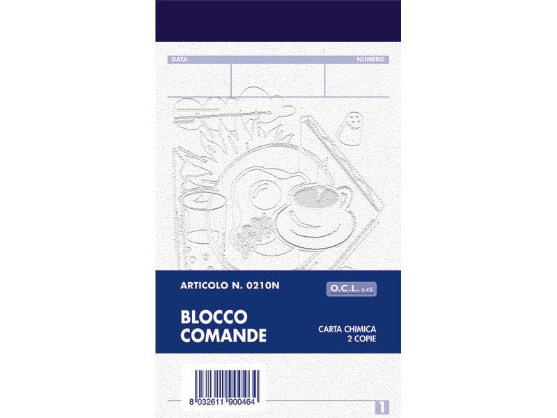 Blocco comande O.C.L. 9x15 cm 25x2 copie - 0210N