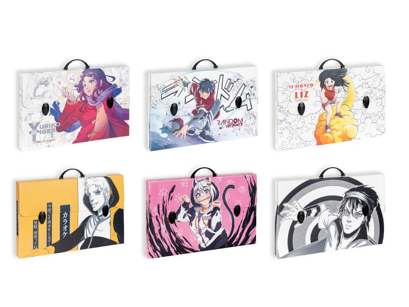 Valigetta in PPL Favorit con stampa Manga - 56,5x36,5x5,5 cm - soggetti assortiti