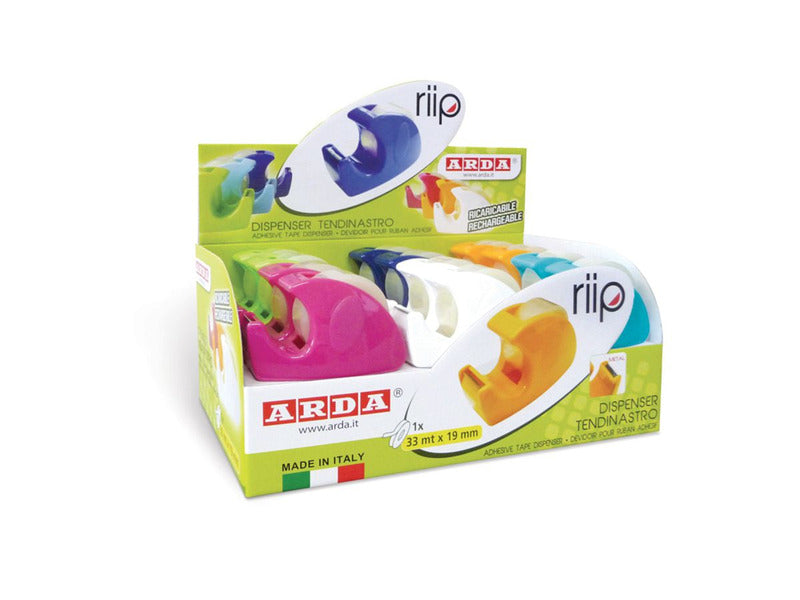 Espositore 24 dispenser tendinastro Arda RIIP - colori assortiti - nastro incluso - C1347TL