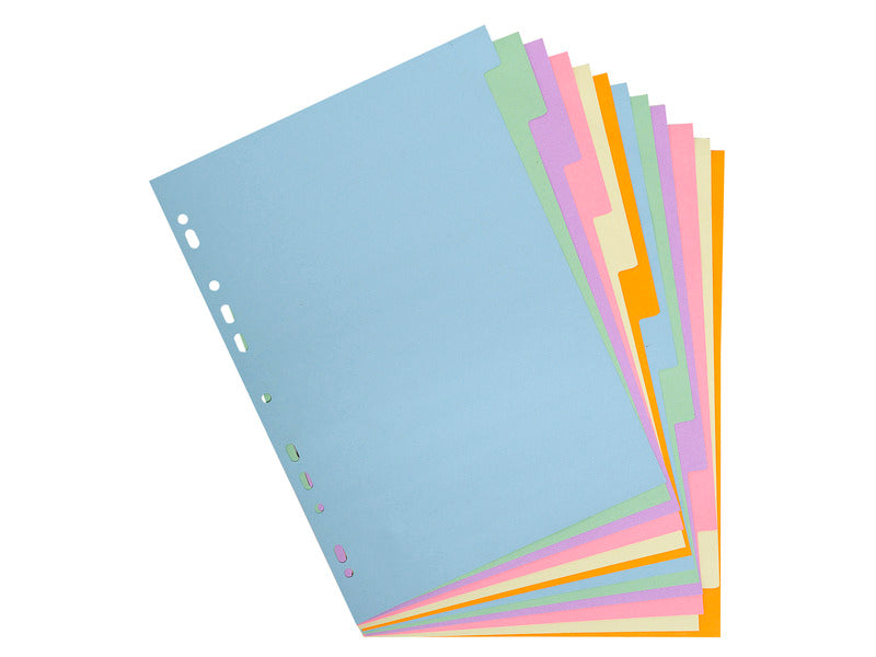 Intercalare Exacompta a 12 tasti in formato A4 colori pastello assortiti 1612E