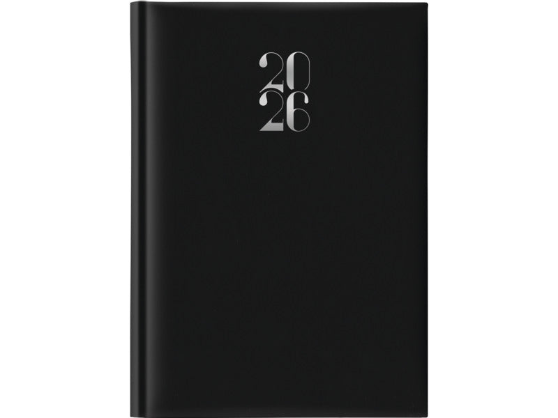 Agenda 2026 giornaliera quadretti gommato 14,5x20,5 cm blu 26-064200401C