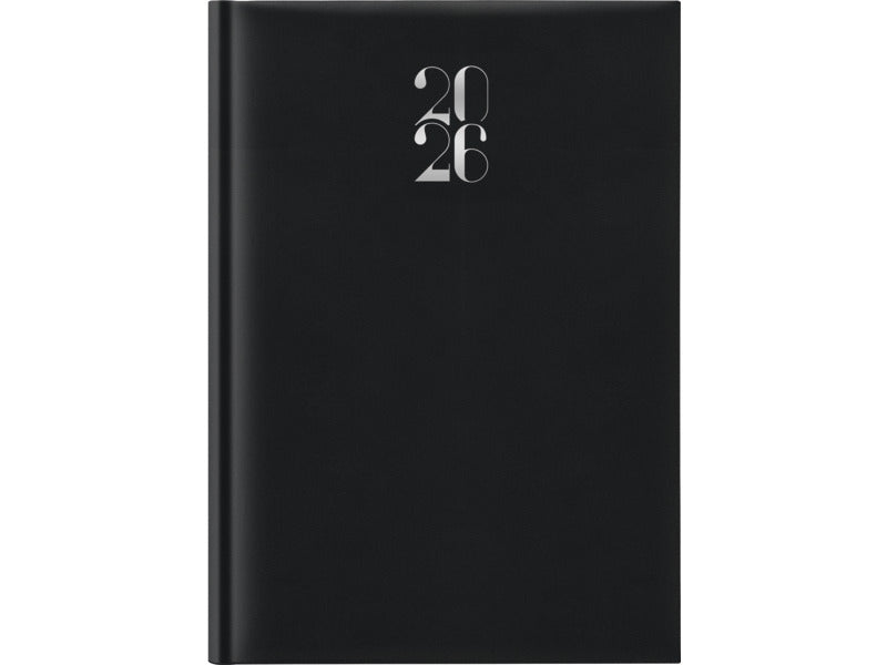 Agenda 2026 settimanale gommato 21x29,7 cm nero 26-055500406C