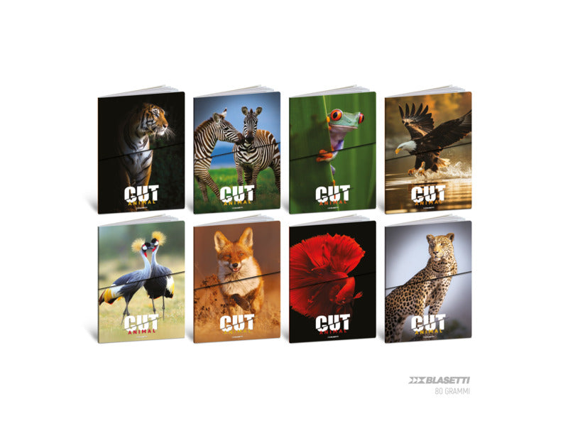 Maxi quaderni Blasetti Animali formato A4 carta 80 g conf. 10 pezzi rigatura 1R - 8581