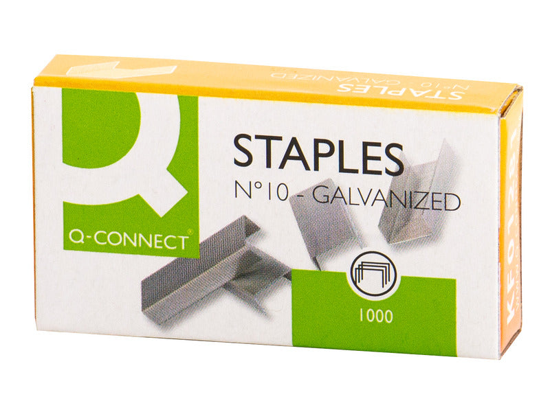 Punti per cucitrice Q-Connect No. 10 acciaio zincato scatola da 1000 punti