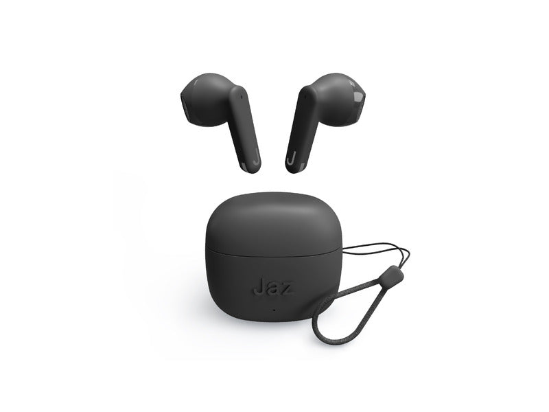 Auricolare TWS JAZ - controlli touch - case da 200 mAh - nero - TEJZEARTWSAMBEBTK