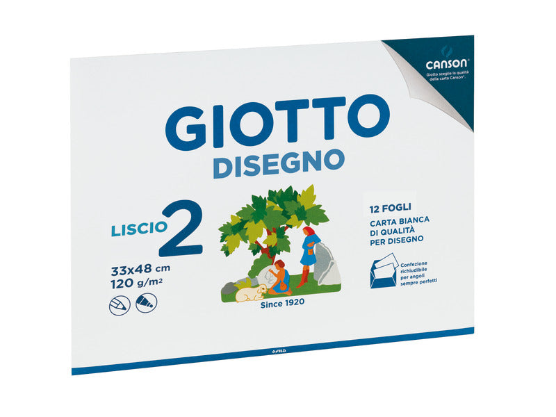 Album da disegno Giotto 2 33x48 cm - 12 ff 120 g - conf. 10 pz - liscio F583300