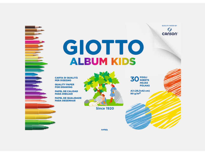 Album Giotto Kids A3 30 ff grana fine conf. 5 pz 90 g - F580300