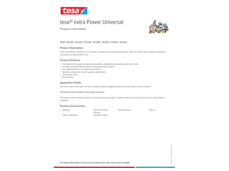 Nastro adesivo in tela Tesa Extra Power Universal grigio 50 mm x 25 m --12