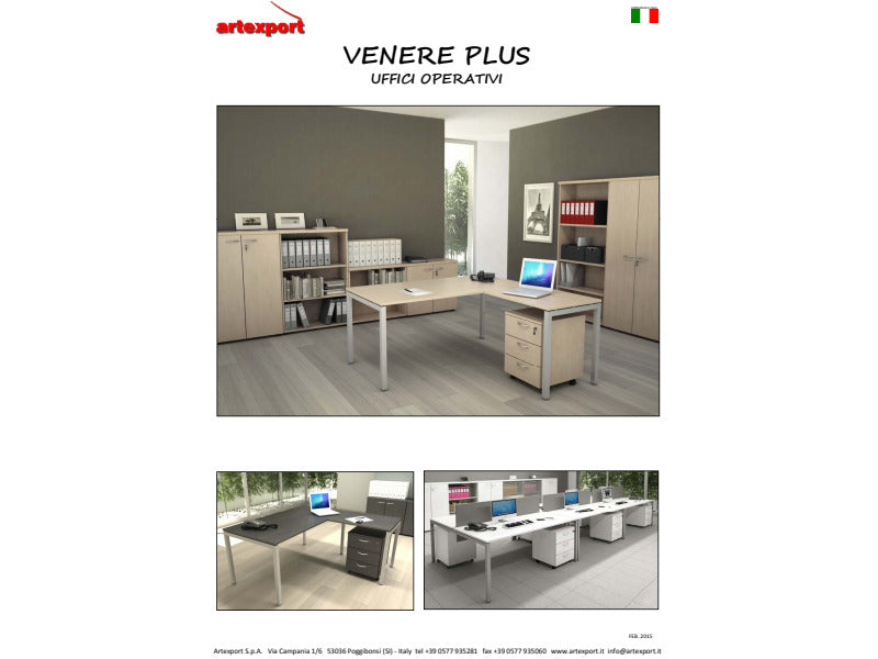 Bench doppio piano bianco 180x168xH.72,5 cm gamba a ponte in metallo grigio alluminio Bridge Artexport BENCH16/C-AA