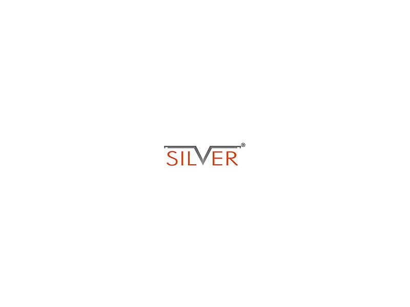 Cartelle sospese orizzontali per cassetti 39 cm Silver fondo V - arancio conf. da 50 pezzi - 150/390 GL -B2