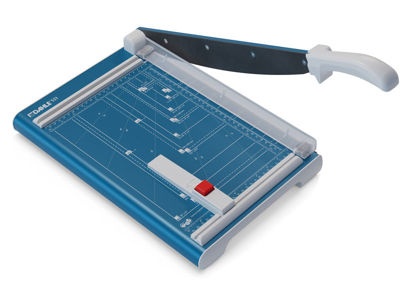 Taglierina a leva Dahle con pressino manuale max 15 fogli - luce 330-1,5 mm blu R000533