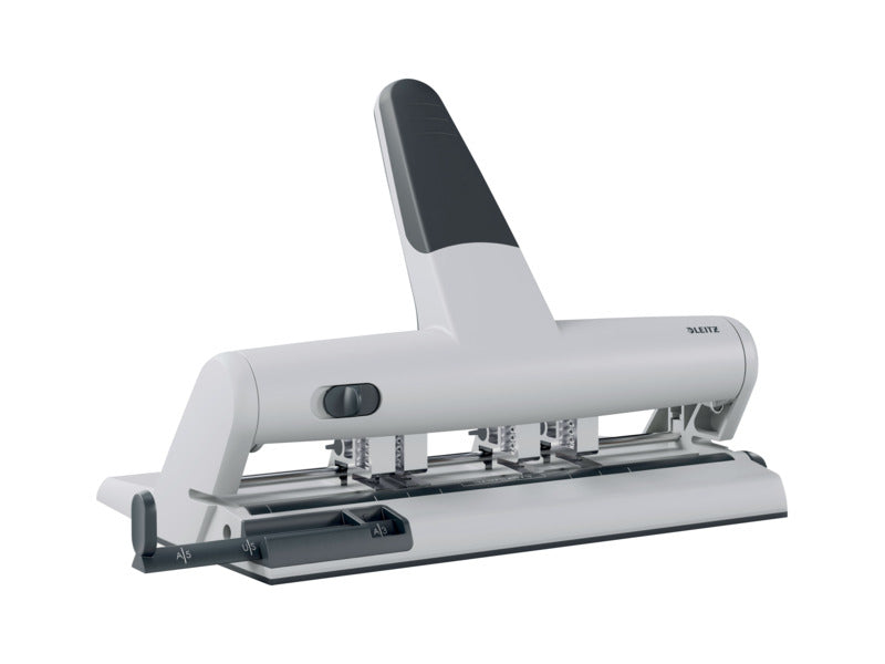 Perforatore a 4 fori a distanza variabile Leitz AKTO 5114 30 fogli grigio metallizzato