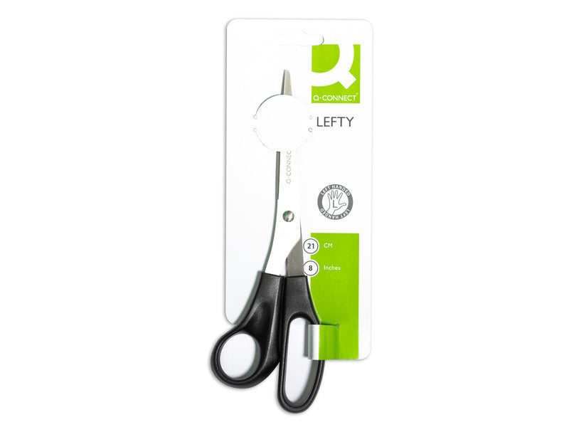 Forbici per mancini Q-Connect nero 21 cm E- IA