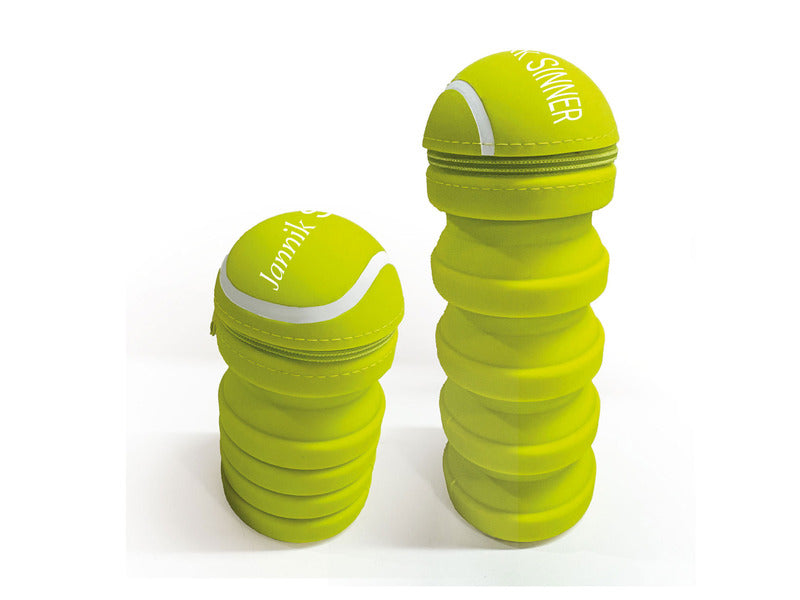 Astuccio in silicone estensibile Pigna Forma Jannik Sinner con cursore cerniera personalizzato - 6,5x6,5x18 cm