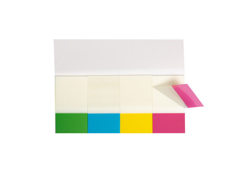 Segnapagina Q-Connect Neon assortiti 25x45 mm blister 4 blocchetti da 50