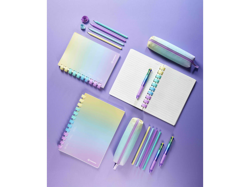 Espositore 12 blocchi note spiralati Osama Rainbow Pastel 120 ff 80 g/m² formato B5 - OW