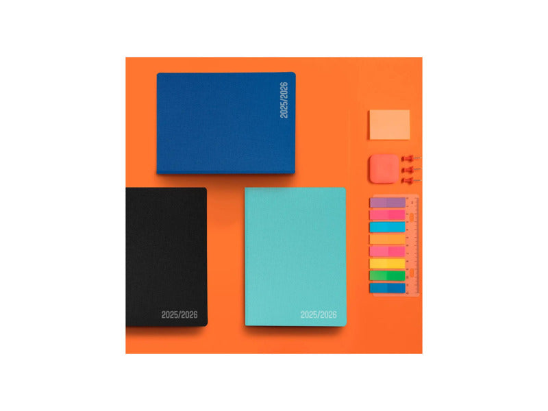 Agenda giornaliera Quo Vadis 12 mesi Eurotexagenda 25/26 M Galaxy blu - 12x17 cm - 128157126MQ