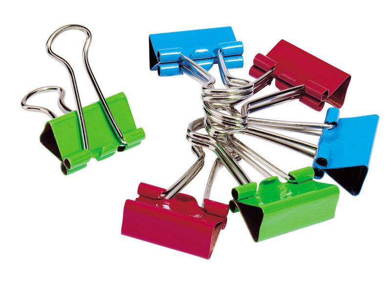 Molle double clip Q-Connect 19 mm colori assortiti conf. da 6