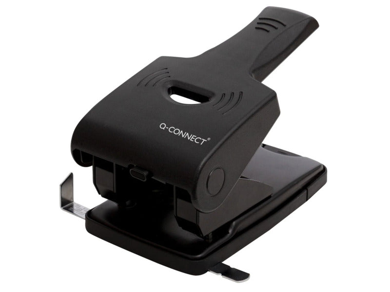 Perforatore per alti spessori a 2 fori Q-Connect nero 65 fogli