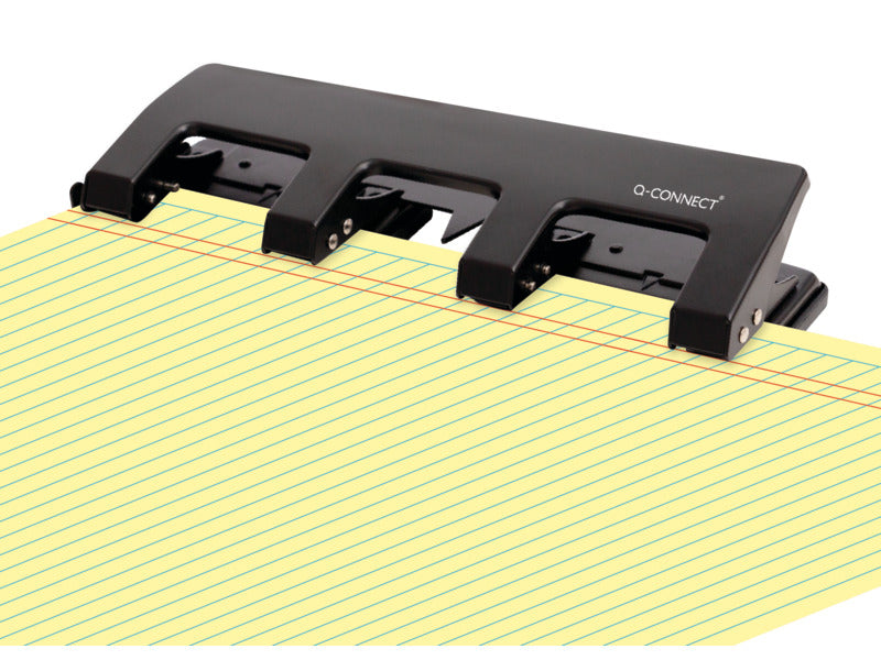 Perforatore a 4 fori Q-Connect nero 25 fogli