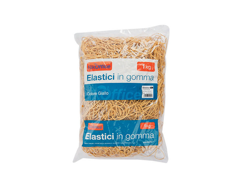 Elastici in gomma Nikoffice busta da 1 Kg Ø 20 mm - 06NIK016