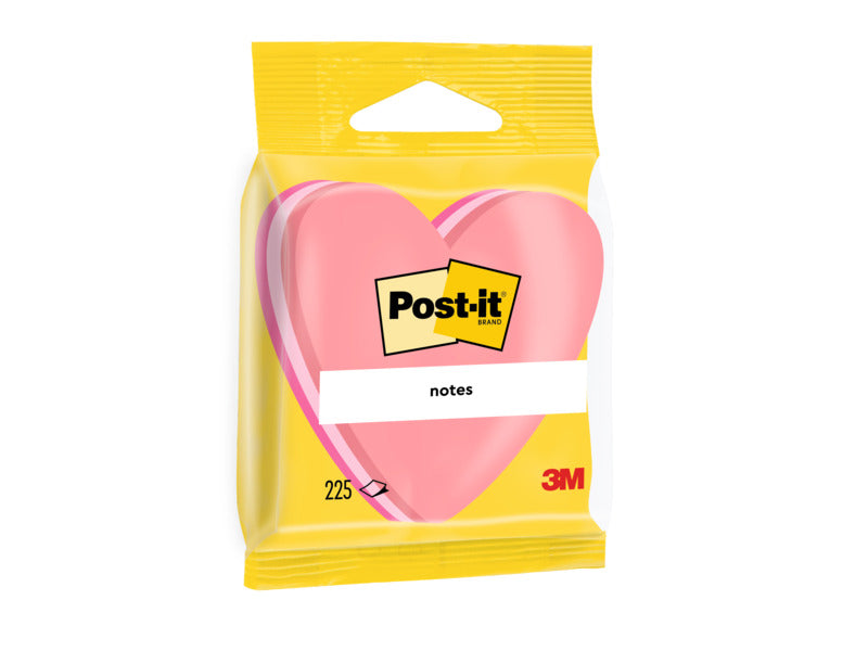 Foglietti riposizionabili colorati Post-it® Notes cubo sagomato cuore 225 ff - 2007H