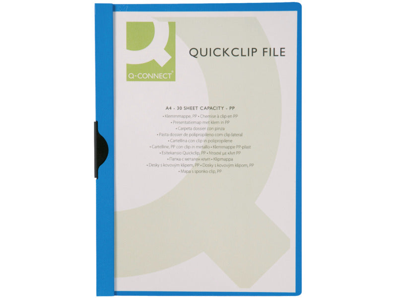Cartellina con clip Q-Connect PVC 22x30,7 cm