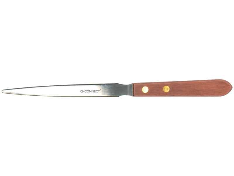 Apribuste tagliacarte in blister Q-Connect acciaio/legno 21,5 cm