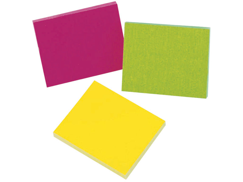 Foglietti riposizionabili Q-Connect Neon assortiti 38x51mm blister 3 blocchetti da 50