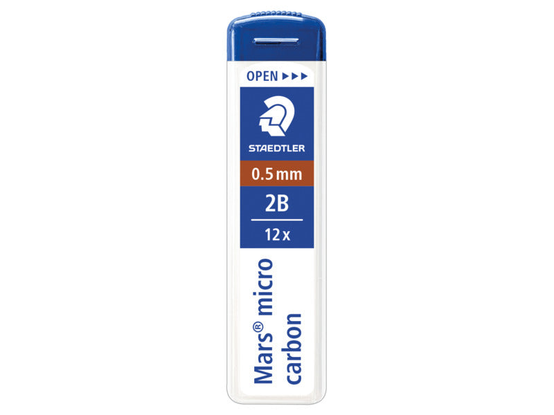 Astuccio 12 mine sottili 2B Staedtler Mars Micro Carbon 250 0,5 mm - 250 05-2B