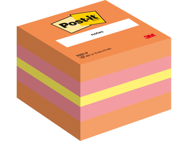 Foglietti riposizionabili colorati Post-it® Notes Minicubo Ultra 51x51 mm assortiti 400 ff - 2051-U