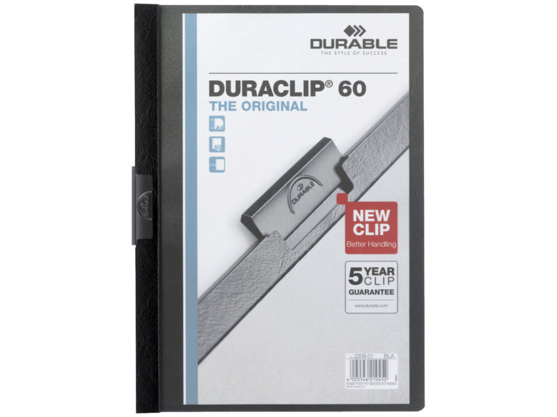 Cartellina con clip Durable DURACLIP® A4 - dorso 6 mm - capacità 60 fogli