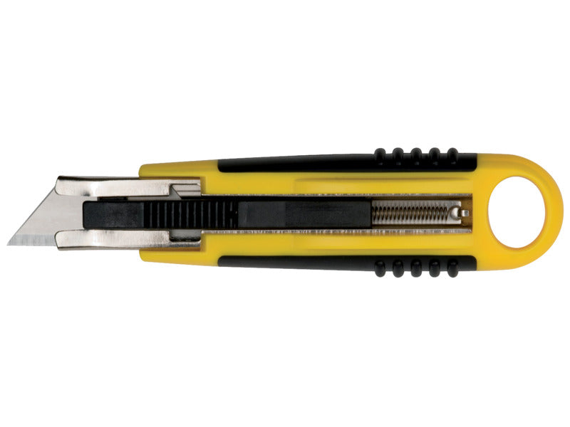 Cutter con lama 6 cm a scatto Q-Connect in blister - giallo/nero