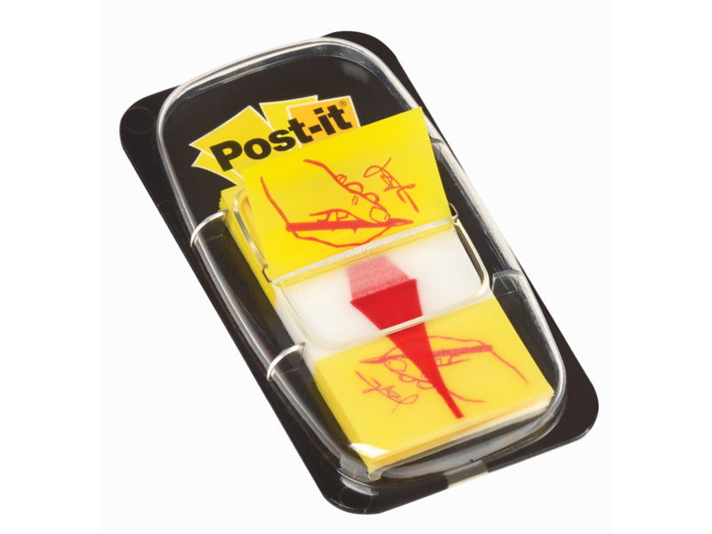 Segnapagina removibili Post-it® Index Medium ''Firma qui'' 50 fogli giallo 680-31